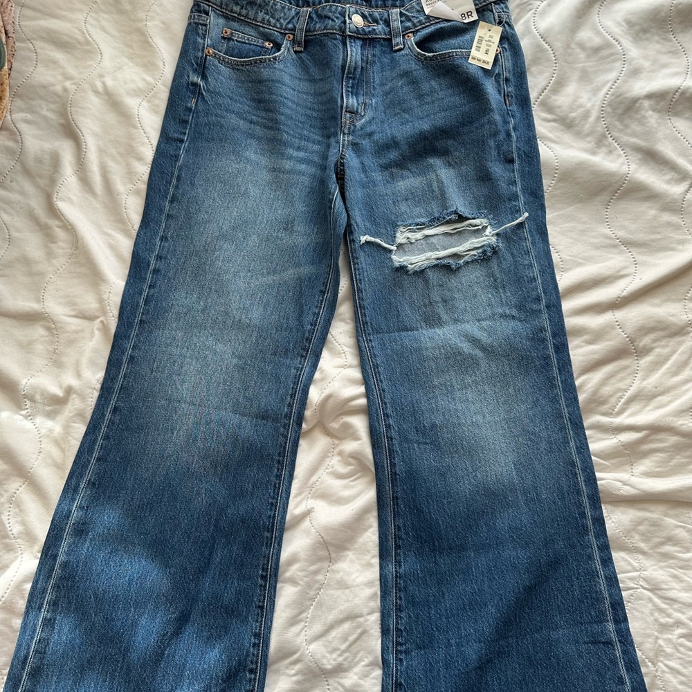 NWT Aeropostale Blue Flare Distressed Jeans